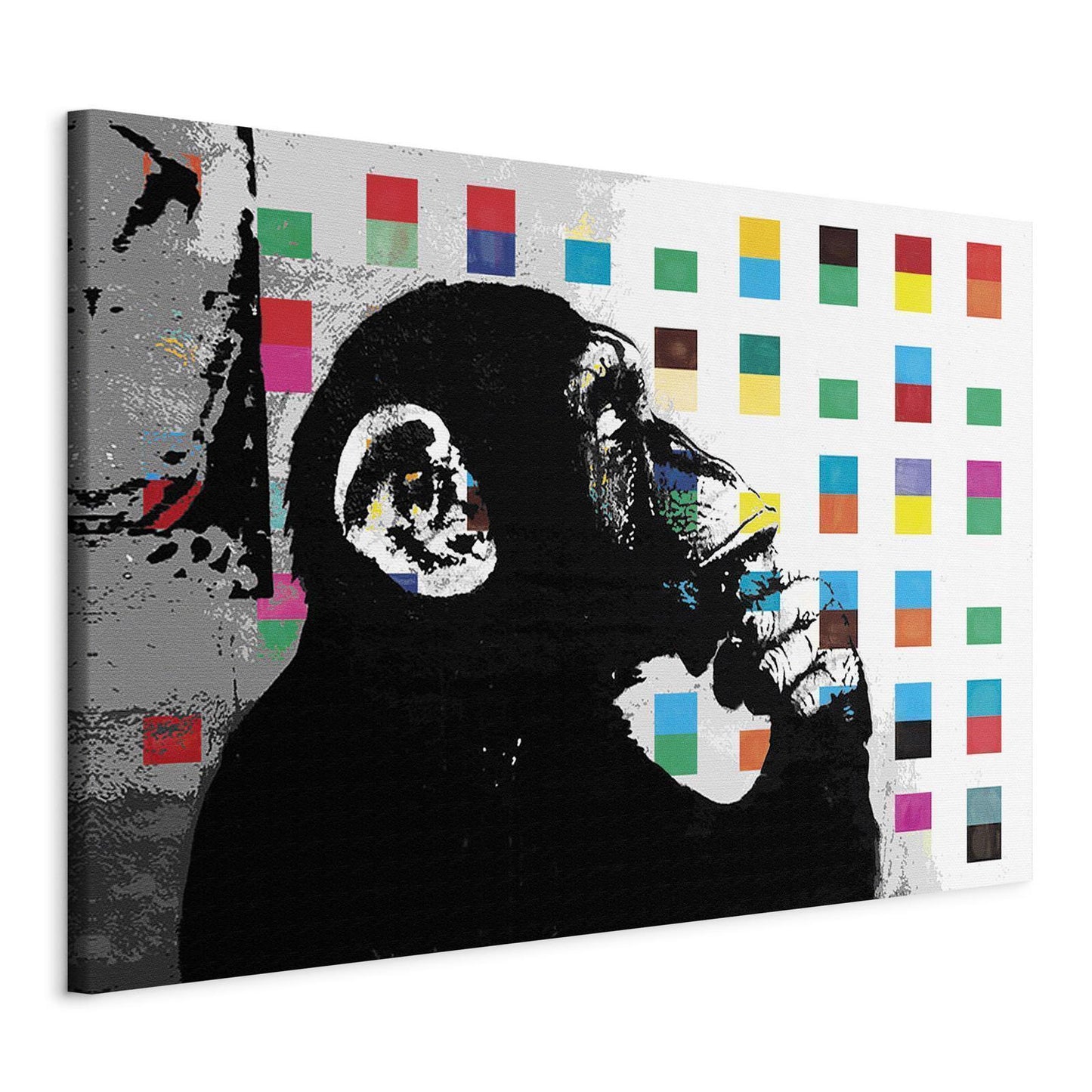 Leinwandbild - Banksy The Thinker Monkey Artgeist
