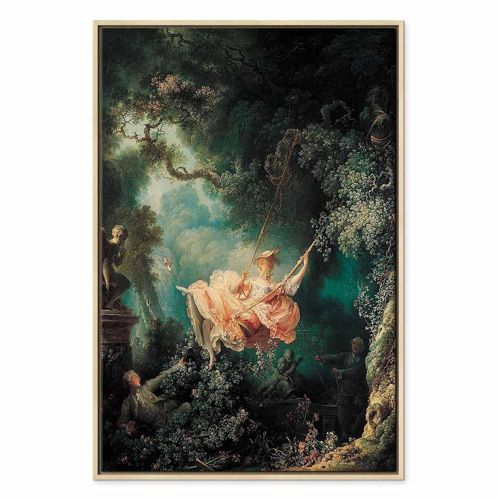 Leinwandbild Die Schaukel – Jean-Honoré Fragonard Rokoko-Meisterwerk