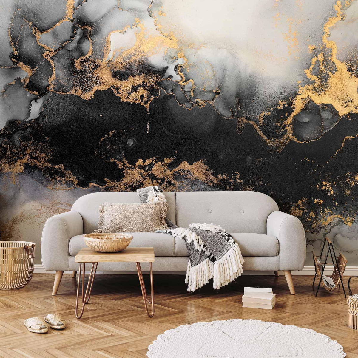 Fototapete Gold Marmor – Abstraktes Luxus-Design