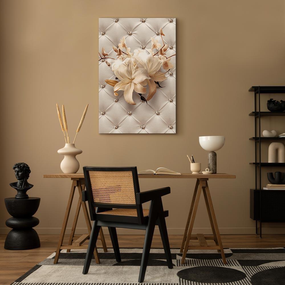 Leinwandbild - Diamond Lilies (1 Part) Vertical