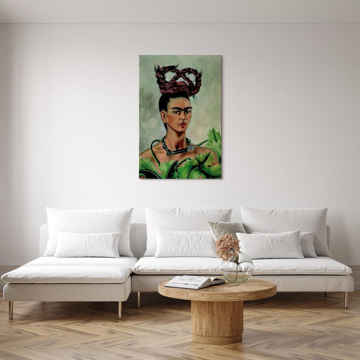 Leinwandbild - Frida Kahlo – Self-Portrait with Braid