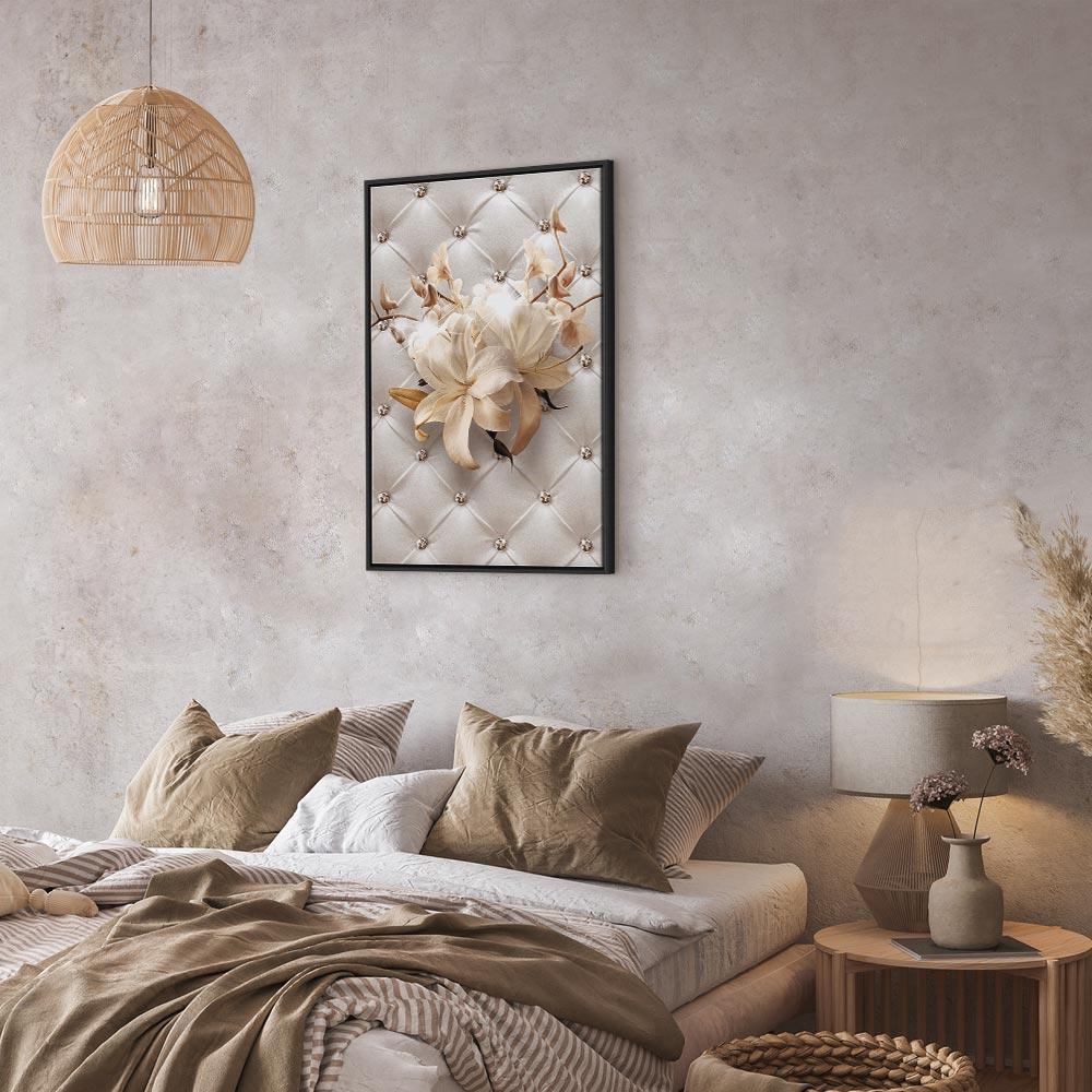 Leinwandbild - Diamond Lilies (1 Part) Vertical