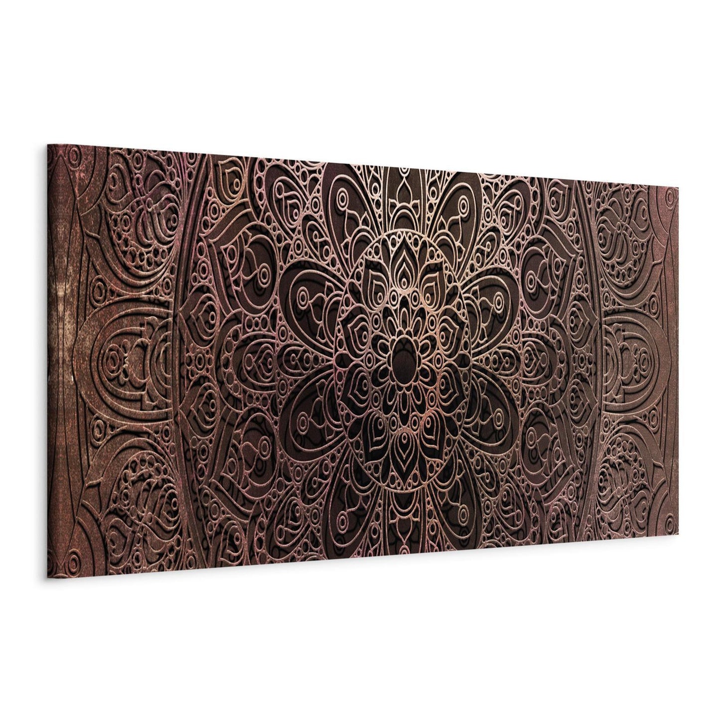 Leinwandbild - Mandala: Amber Silence