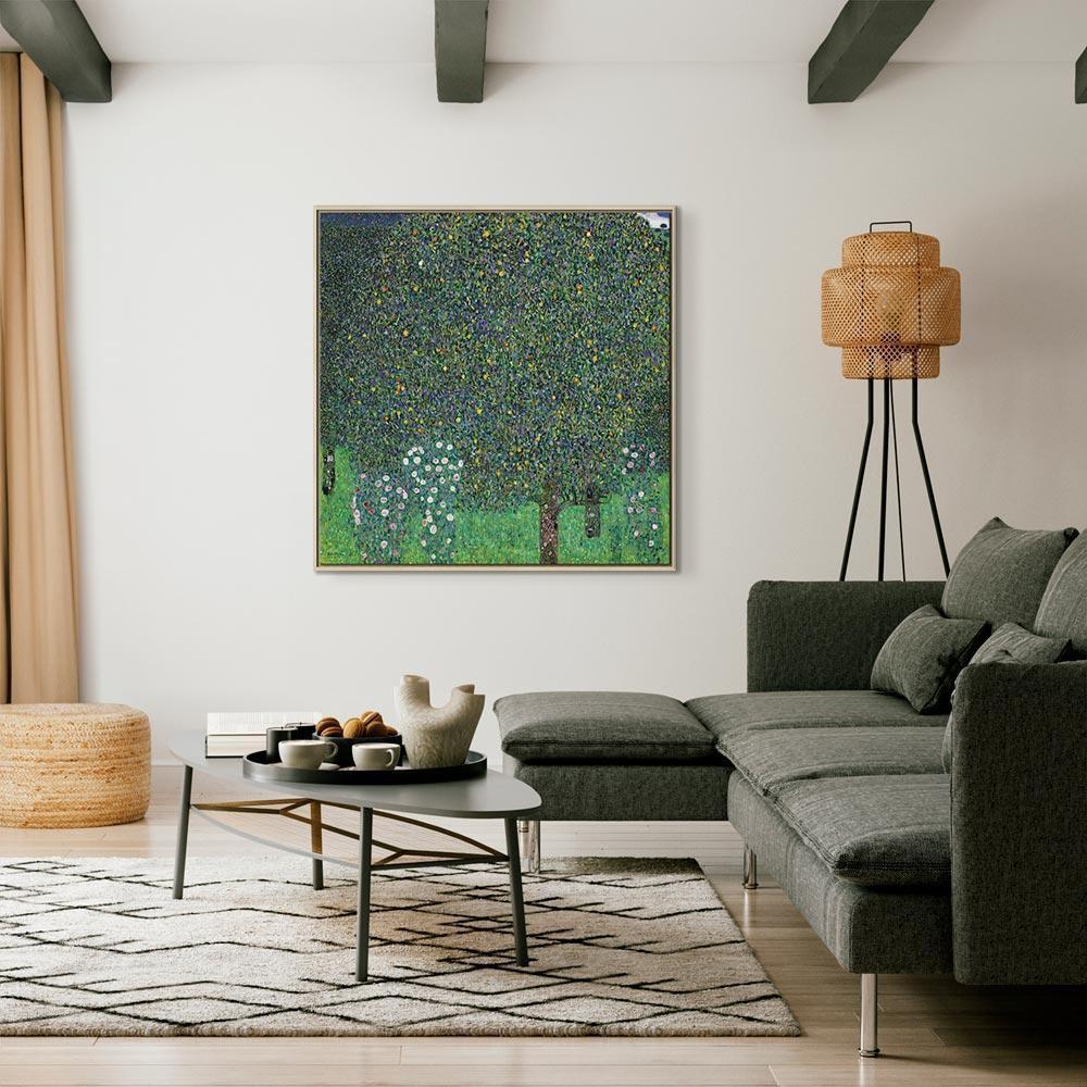 Leinwandbild - Gustav Klimt – Roses Among the Trees