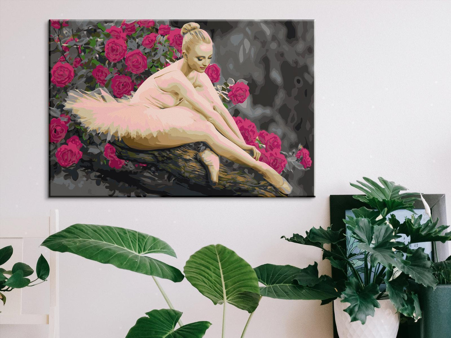 Malen nach Zahlen Rose Ballerina - Detailansicht des anmutigen Ballett-Motivs