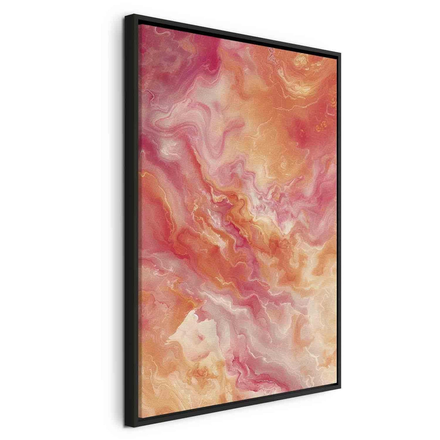 Leinwandbild - Fiery Colors - Dynamic Shapes in Colors of Fire and Pink Artgeist