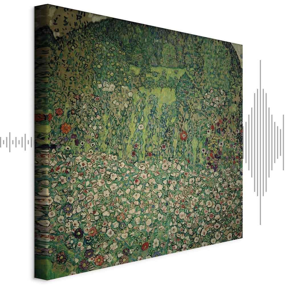 Leinwandbild - Gustav Klimt – Gartenlandschaft mit Bergkuppe