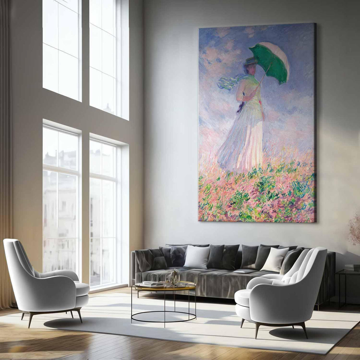 Wandbild XXL - Claude Monet – Woman with a Parasol, facing right