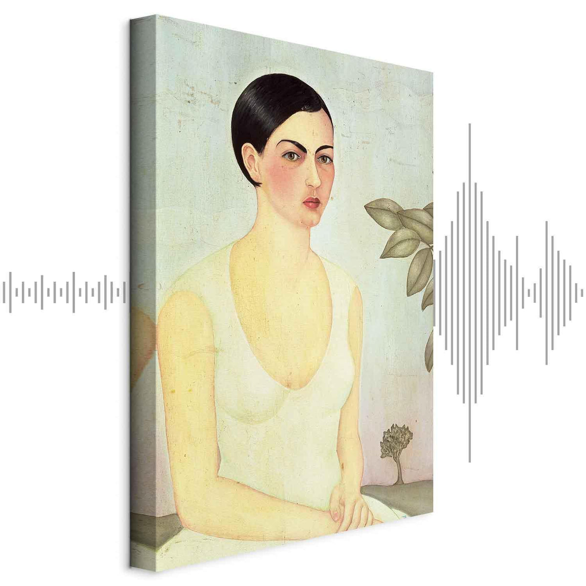 Leinwandbild - Frida Kahlo – The White Lady