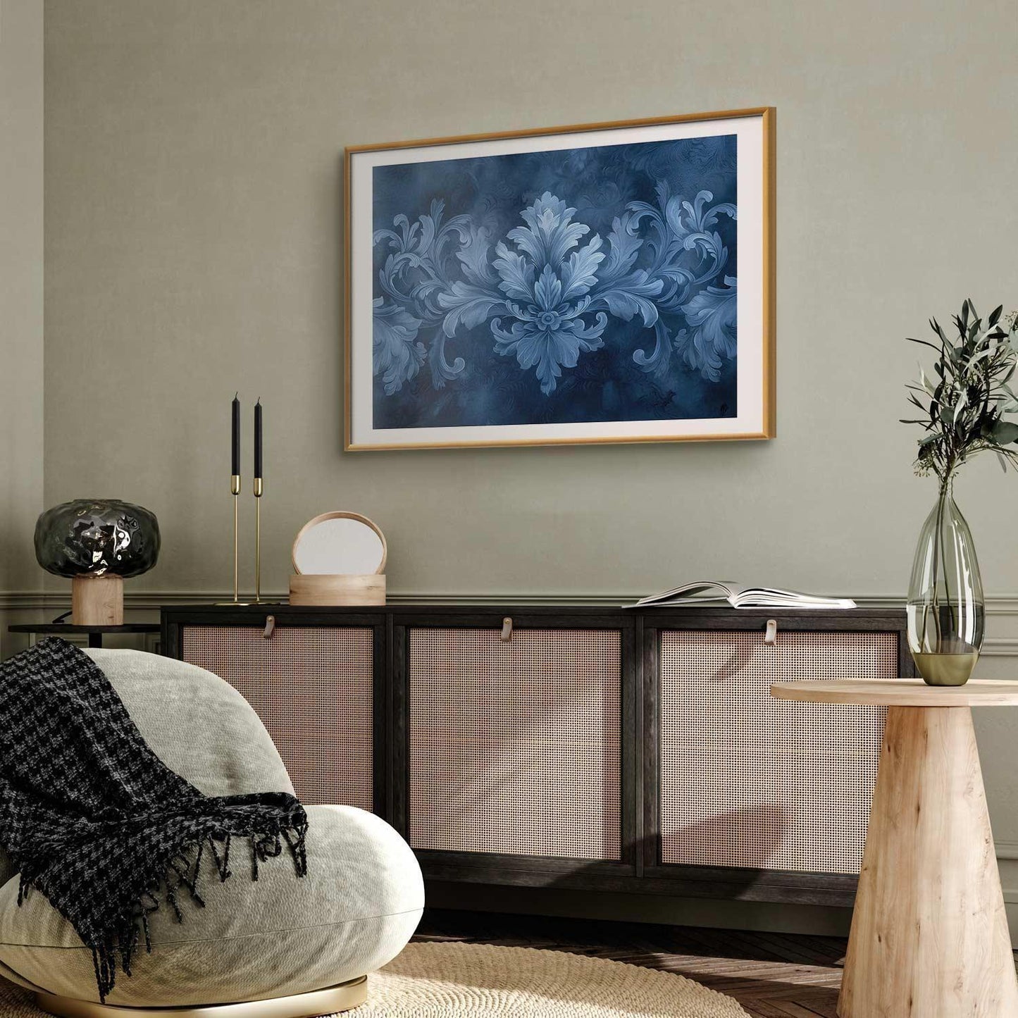 Poster - Blue Ornament in Cool Shades