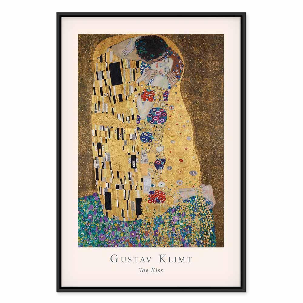 Leinwandbild - Gustav Klimt - The Kiss (1 Part) Vertical