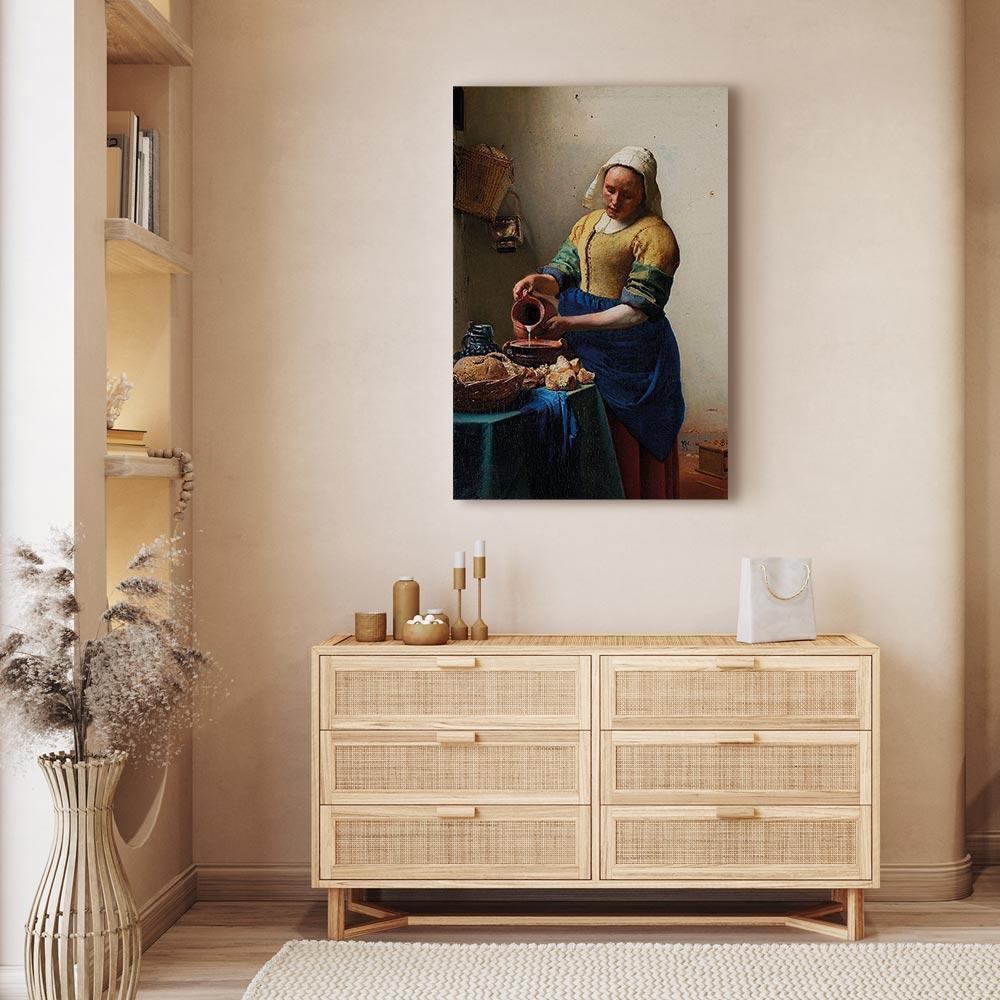 Leinwandbild - Jan Vermeer – The Milkmaid