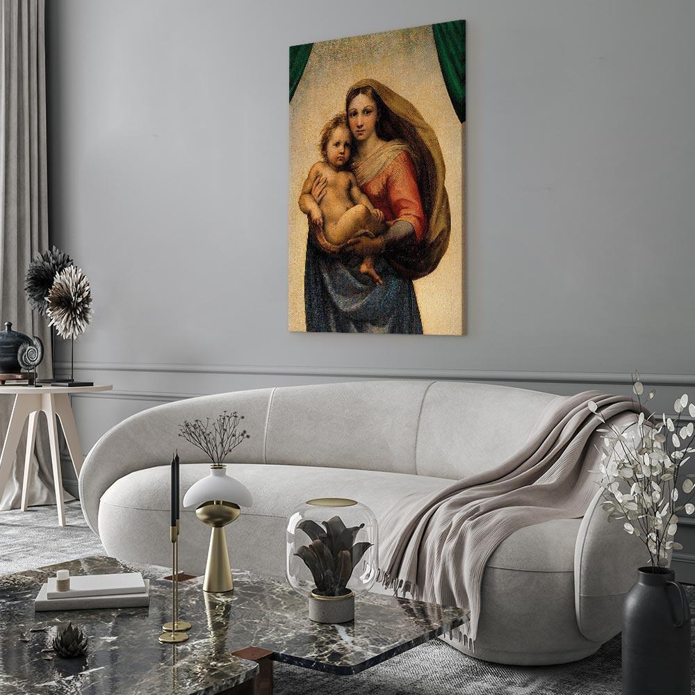 Leinwandbild - Raphael – Sistine Madonna (fragment)