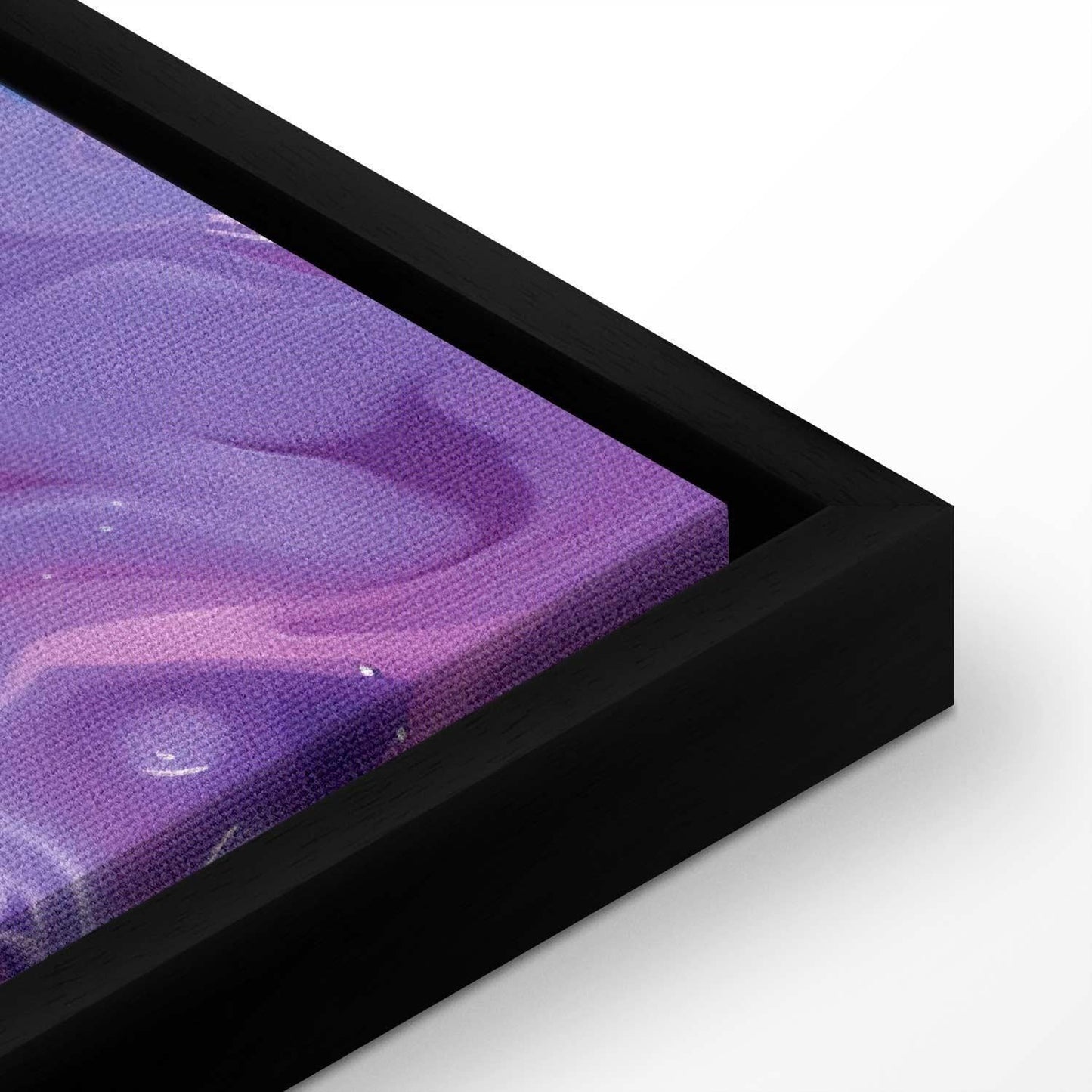 Leinwandbild - Night Flows - Abstract Waves in Shades of Blue and Violet Artgeist