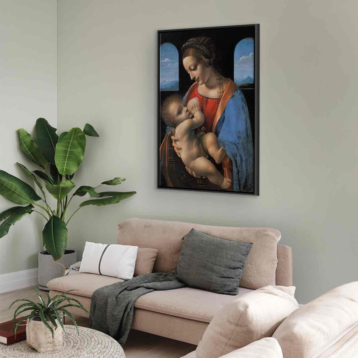 Leinwandbild - Leonardo da Vinci – Madonna Litta