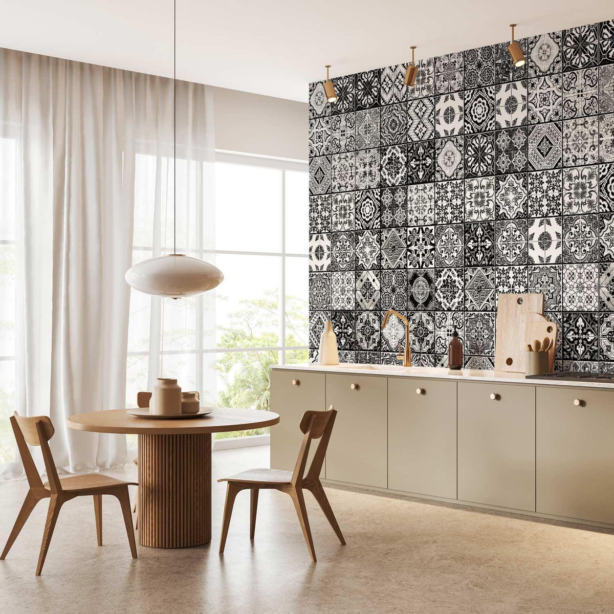 Tapete - Arabesque - Black& White