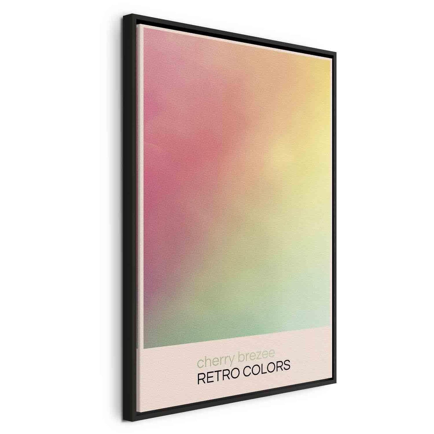 Leinwandbild - Cherry Breeze - Pastel Gradient in Delicate Retro Colors Artgeist