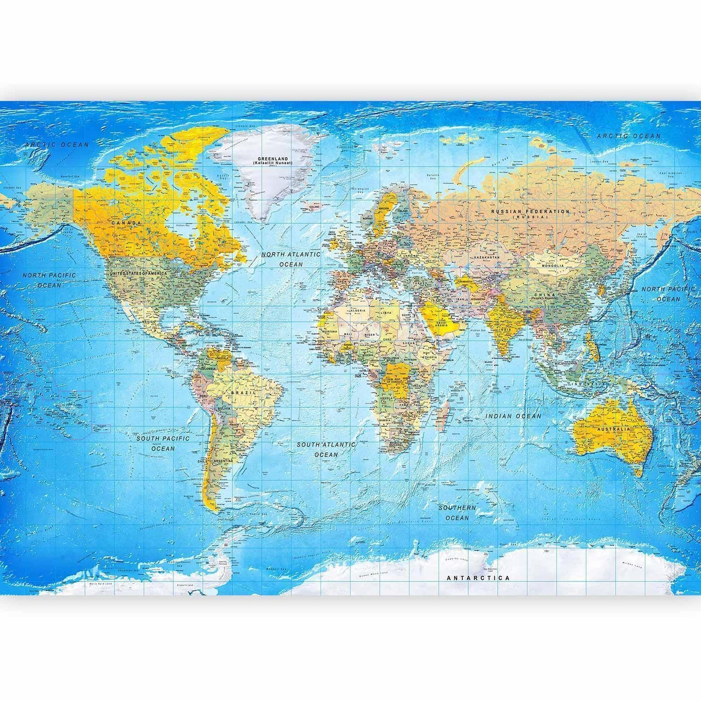 Fototapete „World Classic Map“ – Stilvolle Weltkarte für Ihre Wand