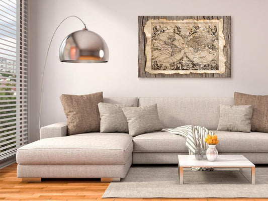 Korkbild - Map of the Past