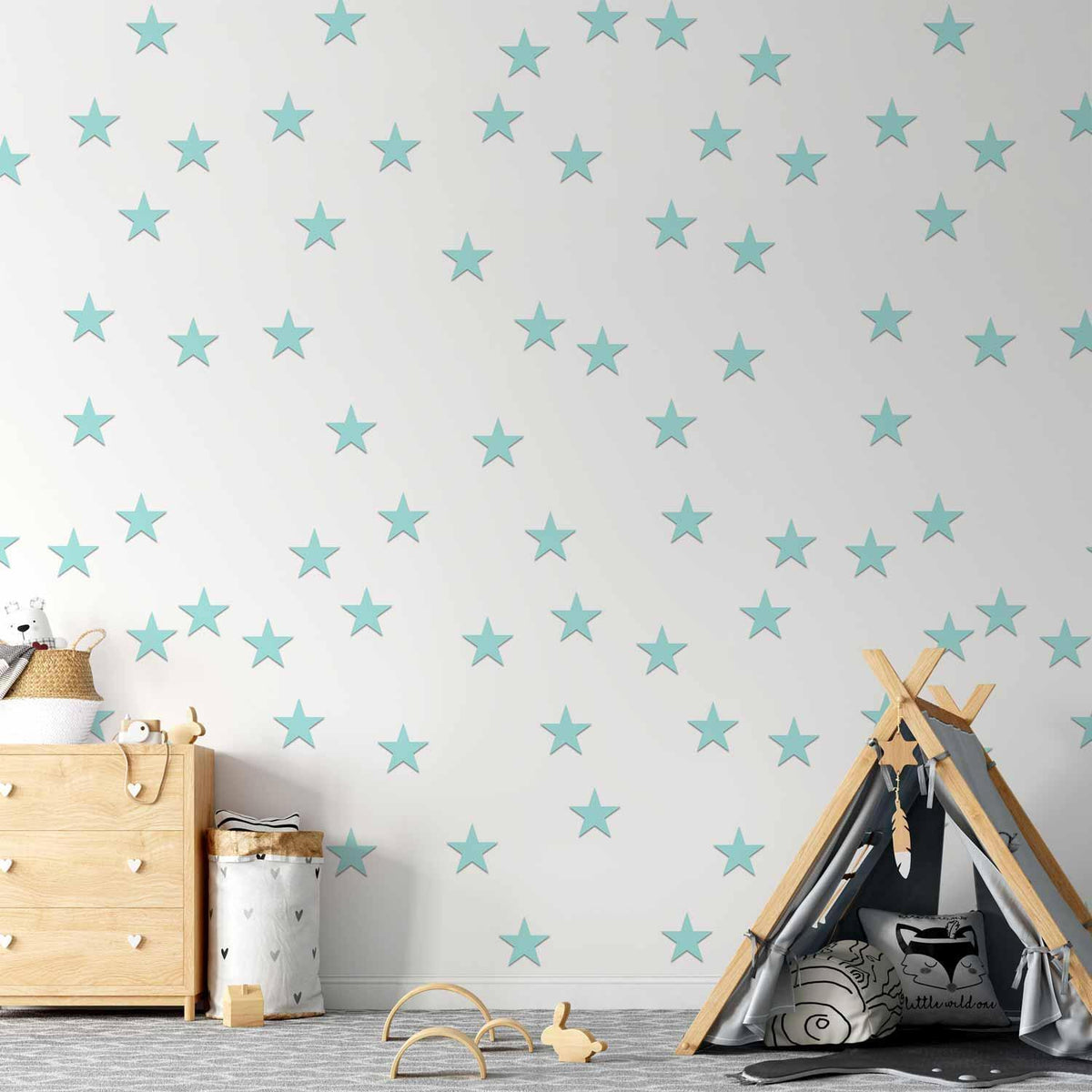Tapete - Stars - Aquamarine