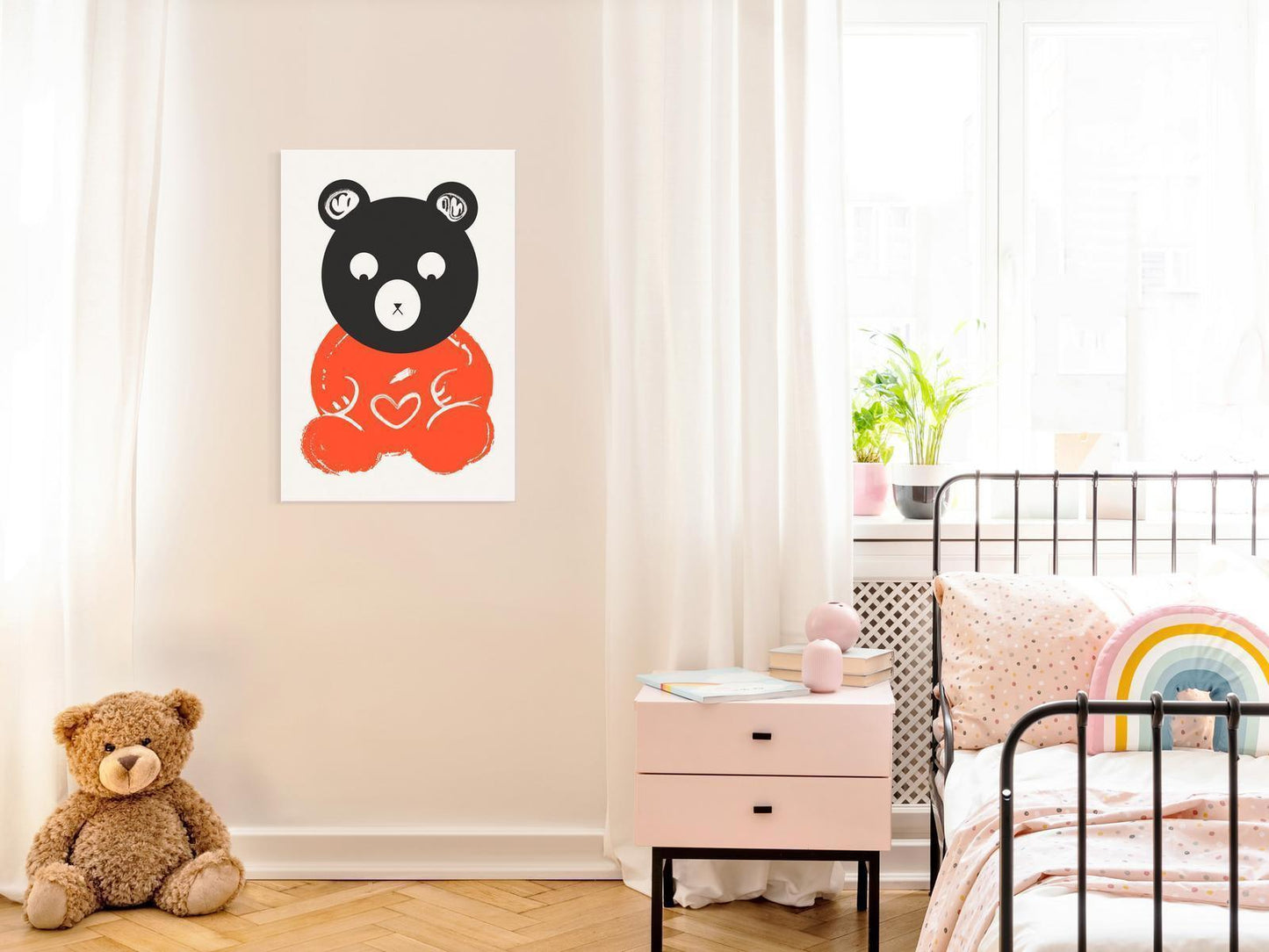 Leinwandbild - Thoughtful Bear (1 Part) Vertical Artgeist