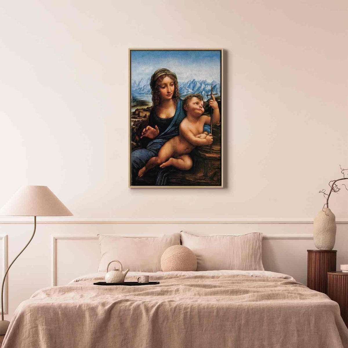 Leinwandbild - Leonardo da Vinci – Madonna With a Distaff