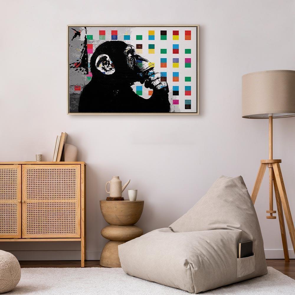 Leinwandbild - Banksy The Thinker Monkey