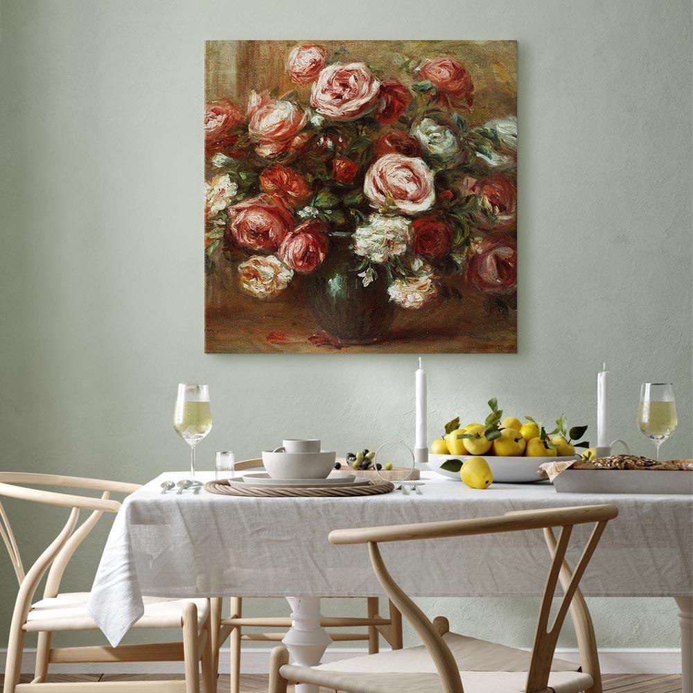 Leinwandbild - Pierre-Auguste Renoir – Still Life with Roses