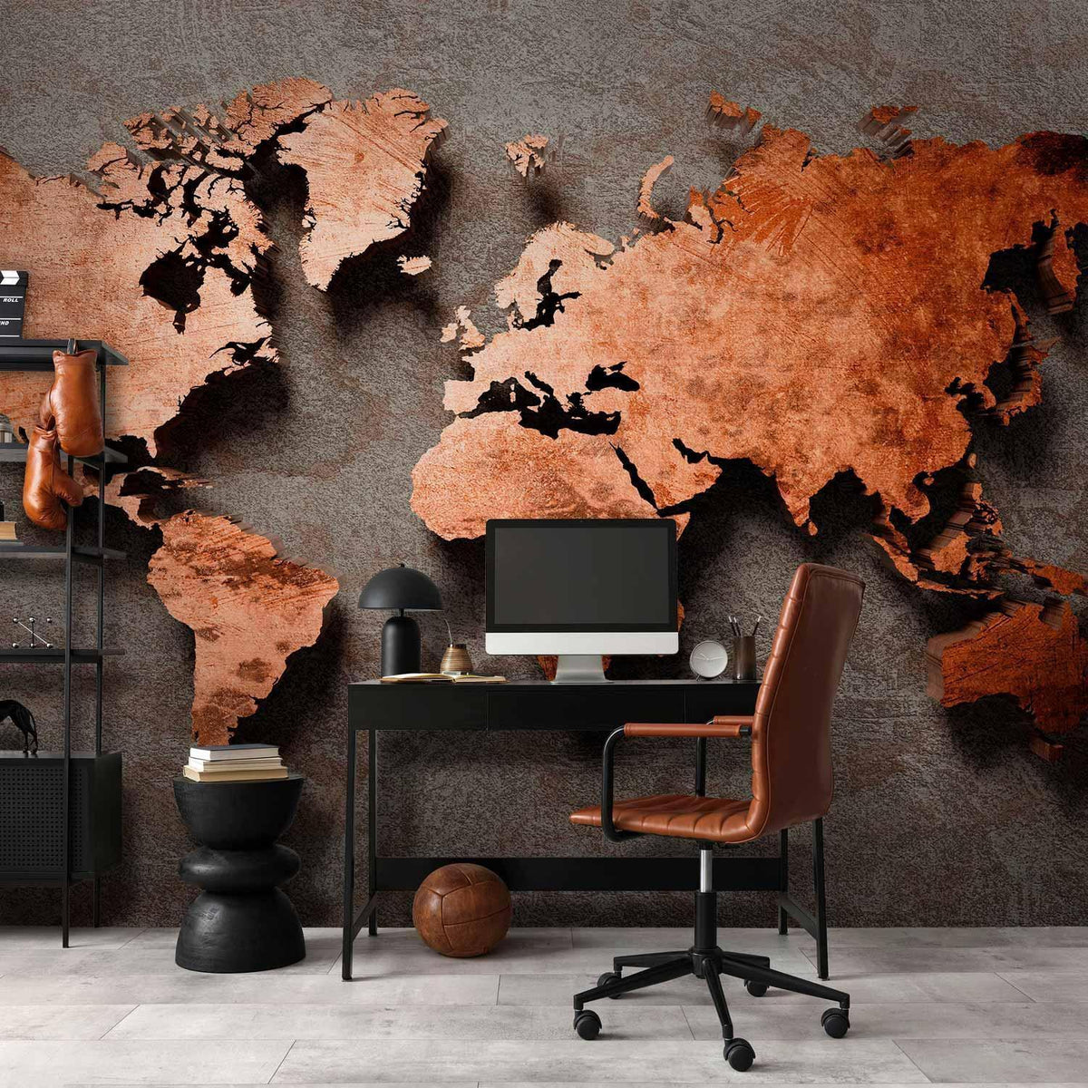Fototapete - Copper Map