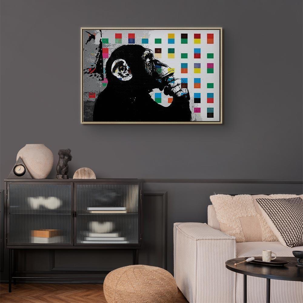 Leinwandbild - Banksy The Thinker Monkey