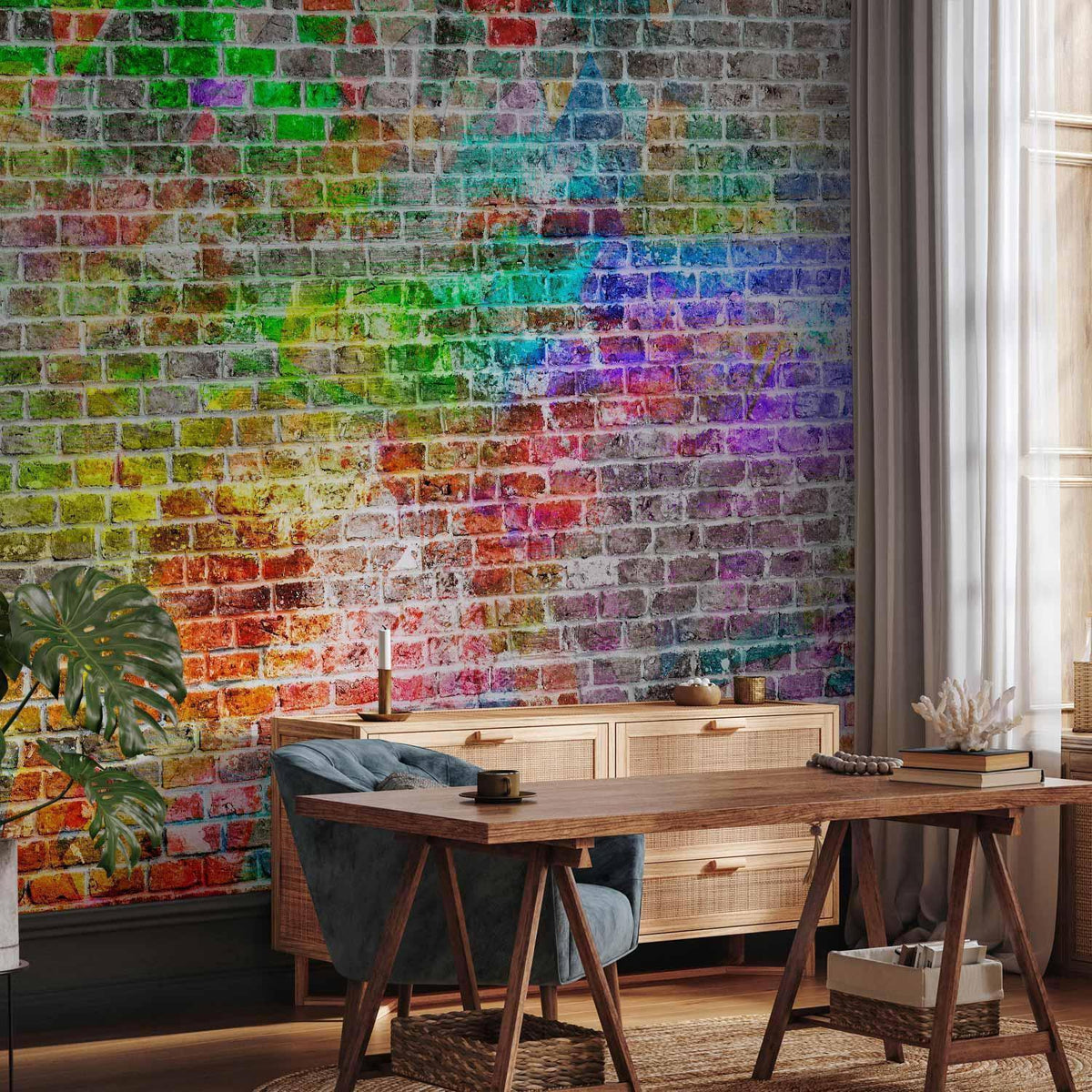 Fototapete - Rainbow Wall