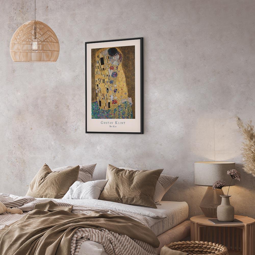 Leinwandbild - Gustav Klimt - The Kiss (1 Part) Vertical
