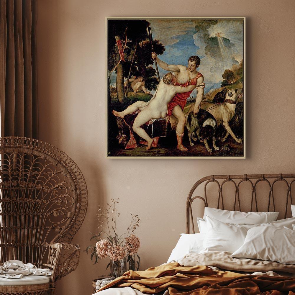 Leinwandbild - Titian – Venus and Adonis