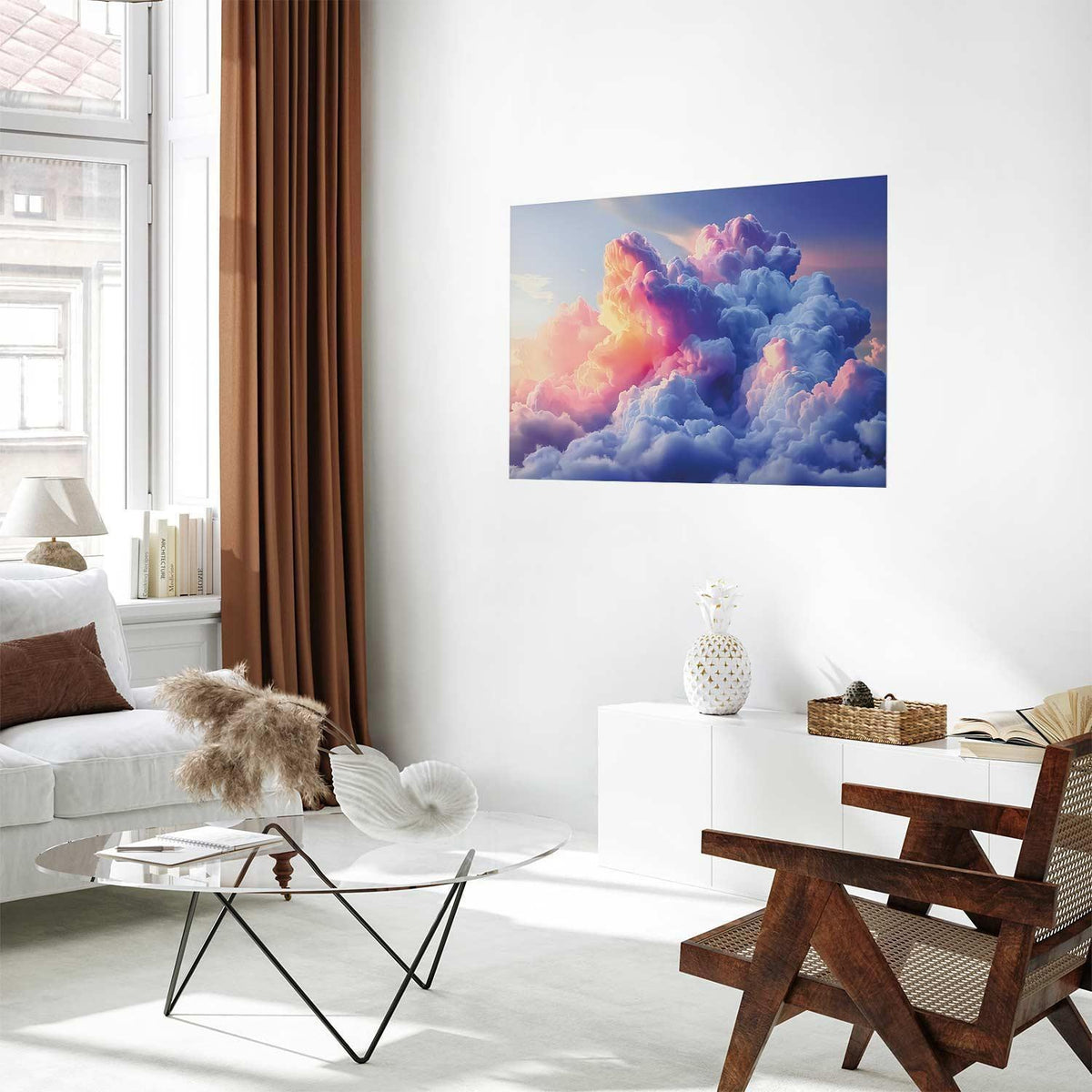 Poster - Clouds Like Painted: Artistic Dawn Brushes Painting the Sky