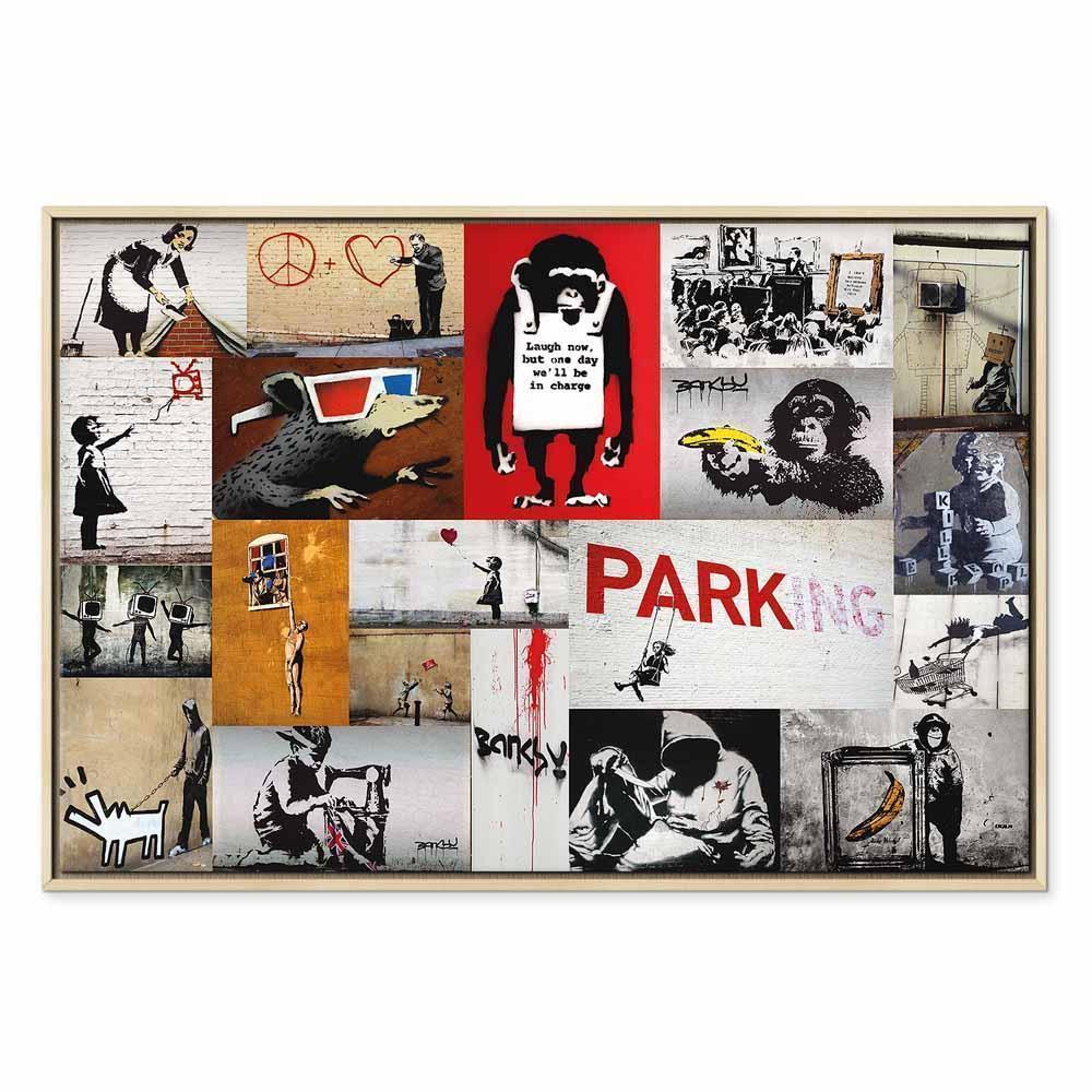 Leinwandbild - Banksy - collage