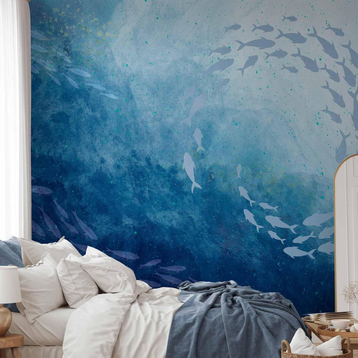Fototapete Meerestiefen – Unterwasserwelt mit Fischen