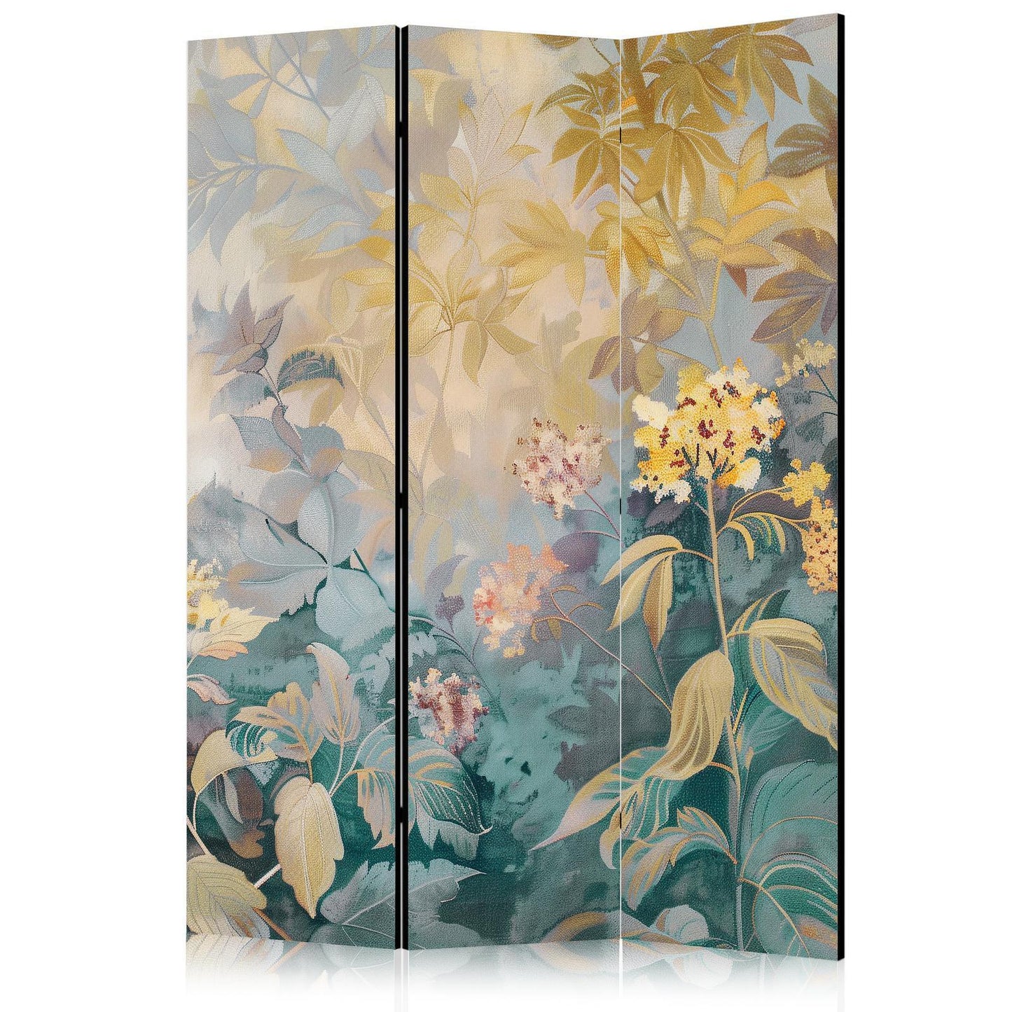 Paravent - Tapestry Pattern With Meadow and Flowers - Kilim With Spring Motif Artgeist