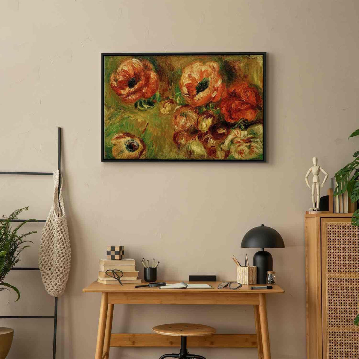 Leinwandbild - Pierre-Auguste Renoir – Les Anémones