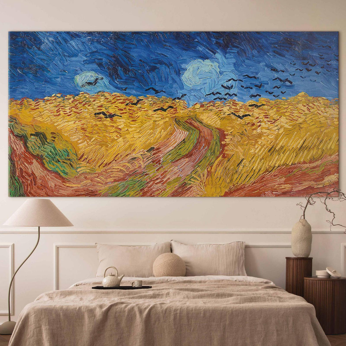 Wandbild XXL - Vincent van Gogh – Wheatfield with Crows