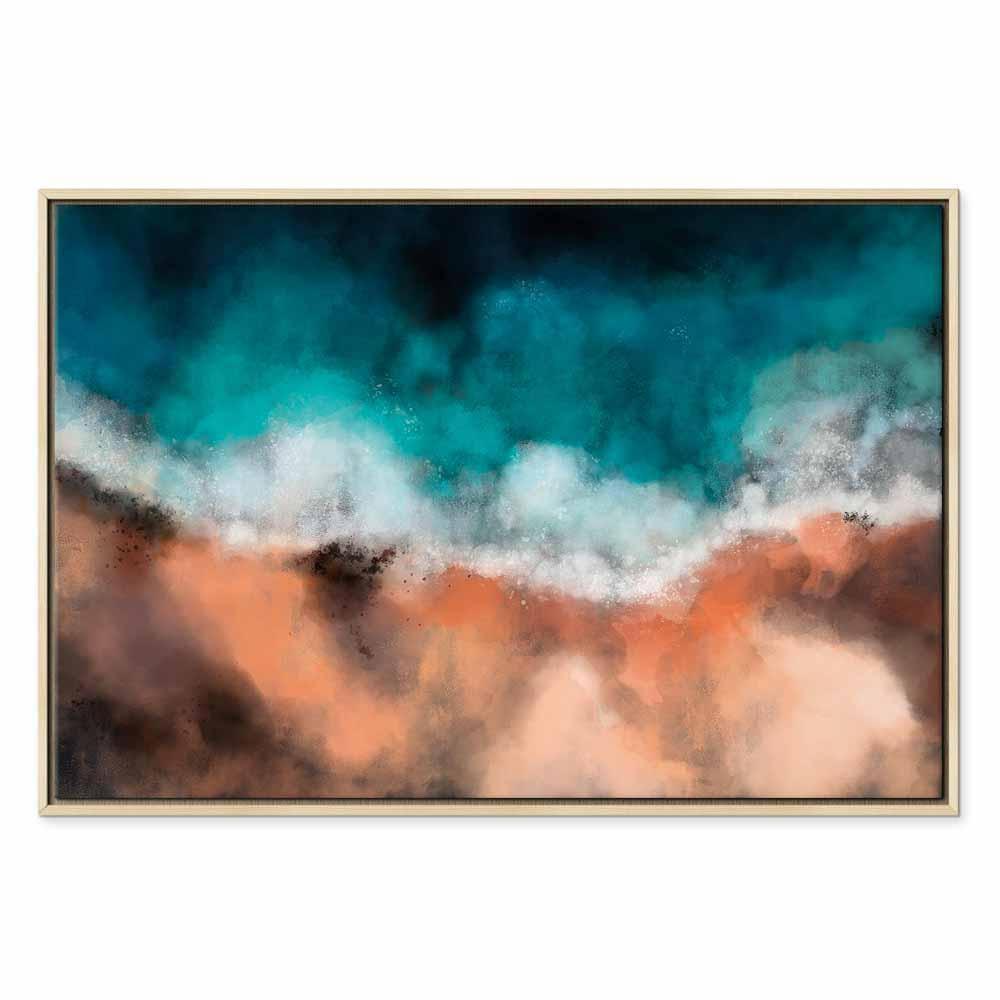 Leinwandbild - Waves in the Sand (1 Part) Wide