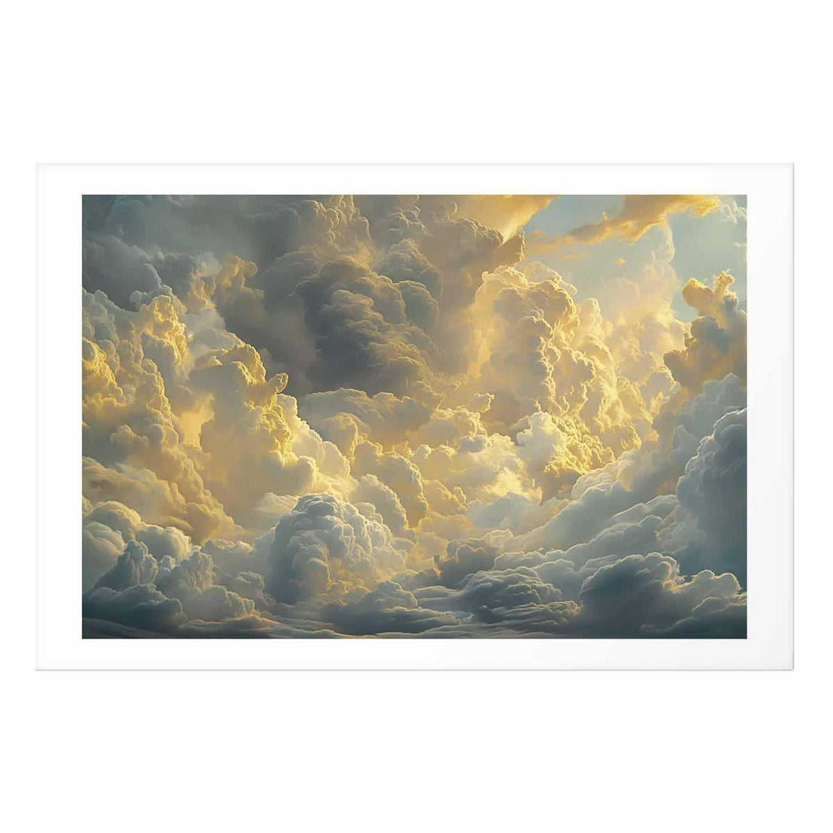 Poster - Last Breath of the Day: Clouds Illuminated by Evening Glow