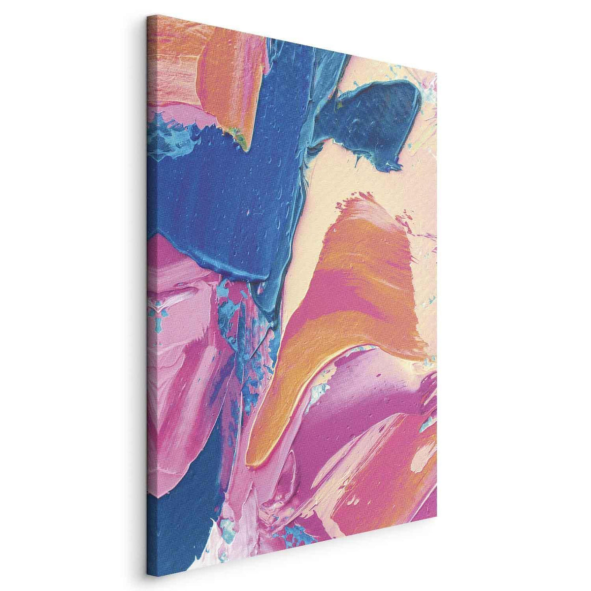 Leinwandbild - Energetic Shapes - Dynamic Oil Paint Composition on Canvas