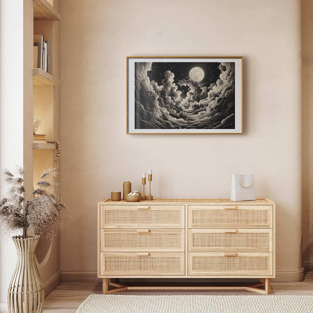 Poster - Moon and Stars Singing Among the Great Clouds
