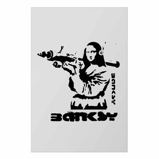Poster - Mona Lisa with a Bazooka