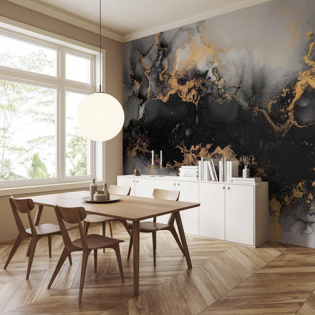 Fototapete Gold Marmor – Abstraktes Luxus-Design