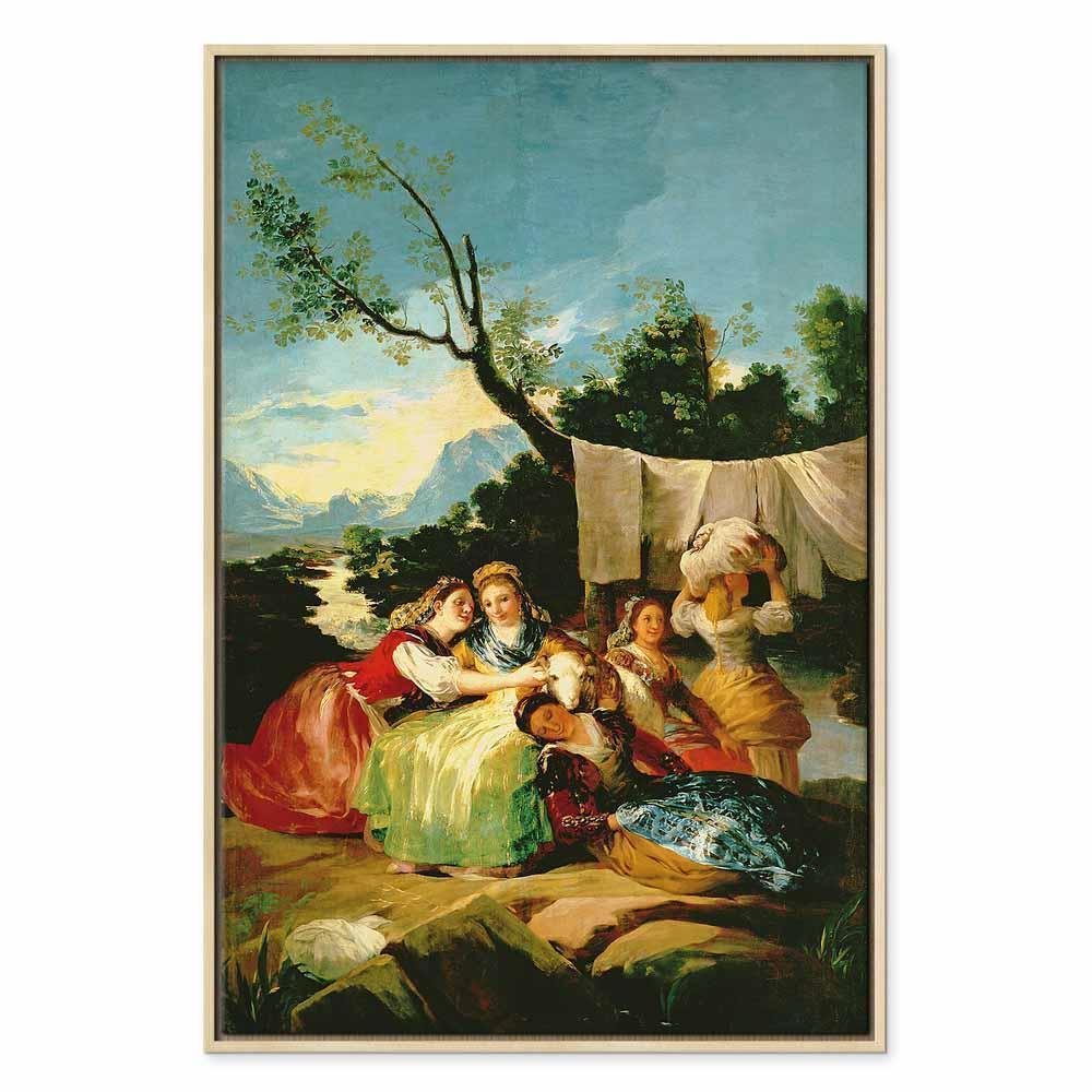 Leinwandbild - Francisco Goya – The Washerwomen