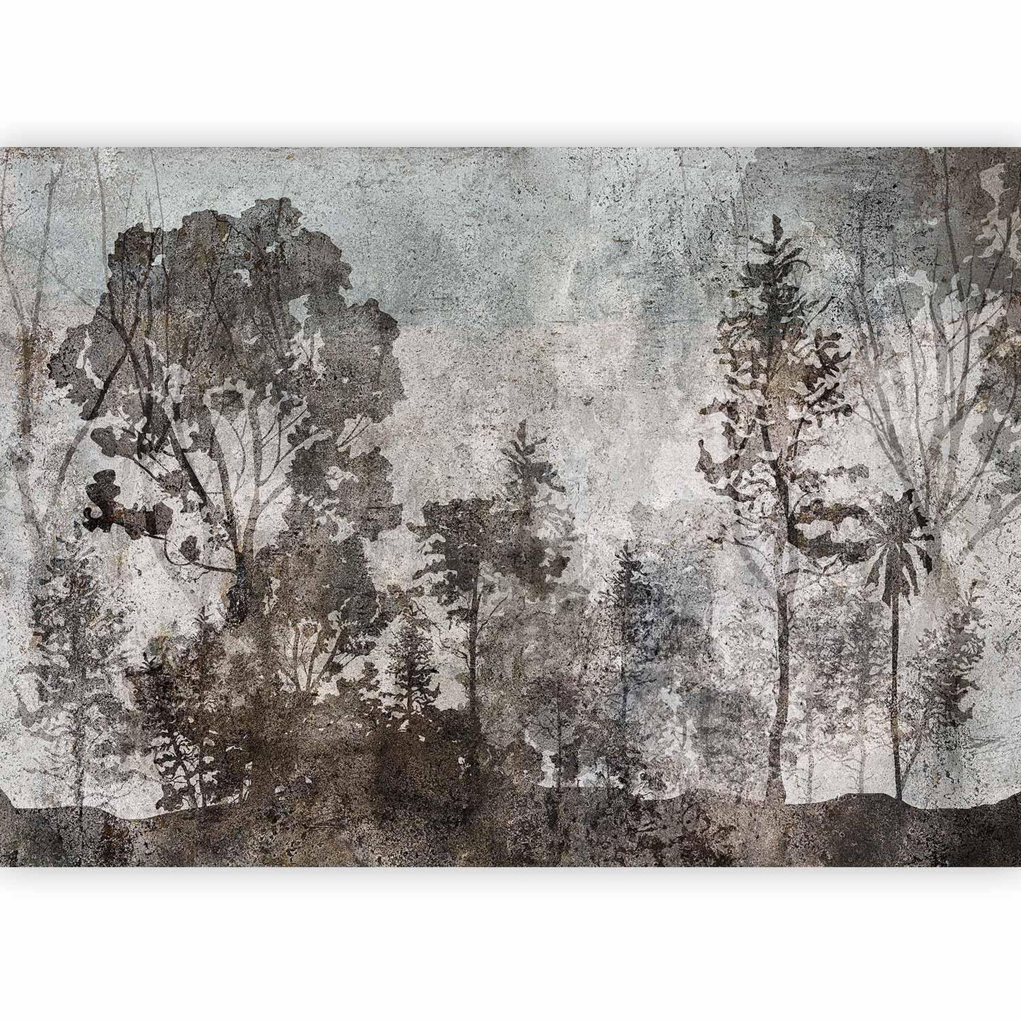 Fototapete Symbiose mit der Natur - Harmonische Waldlandschaft mit natürlichen Grüntönen