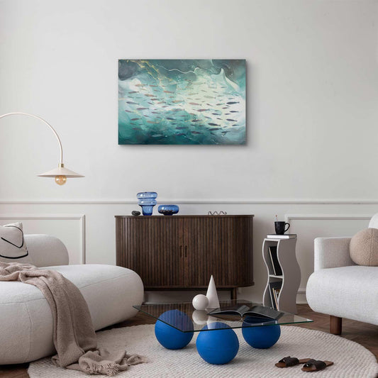 Leinwandbild - School of small fish