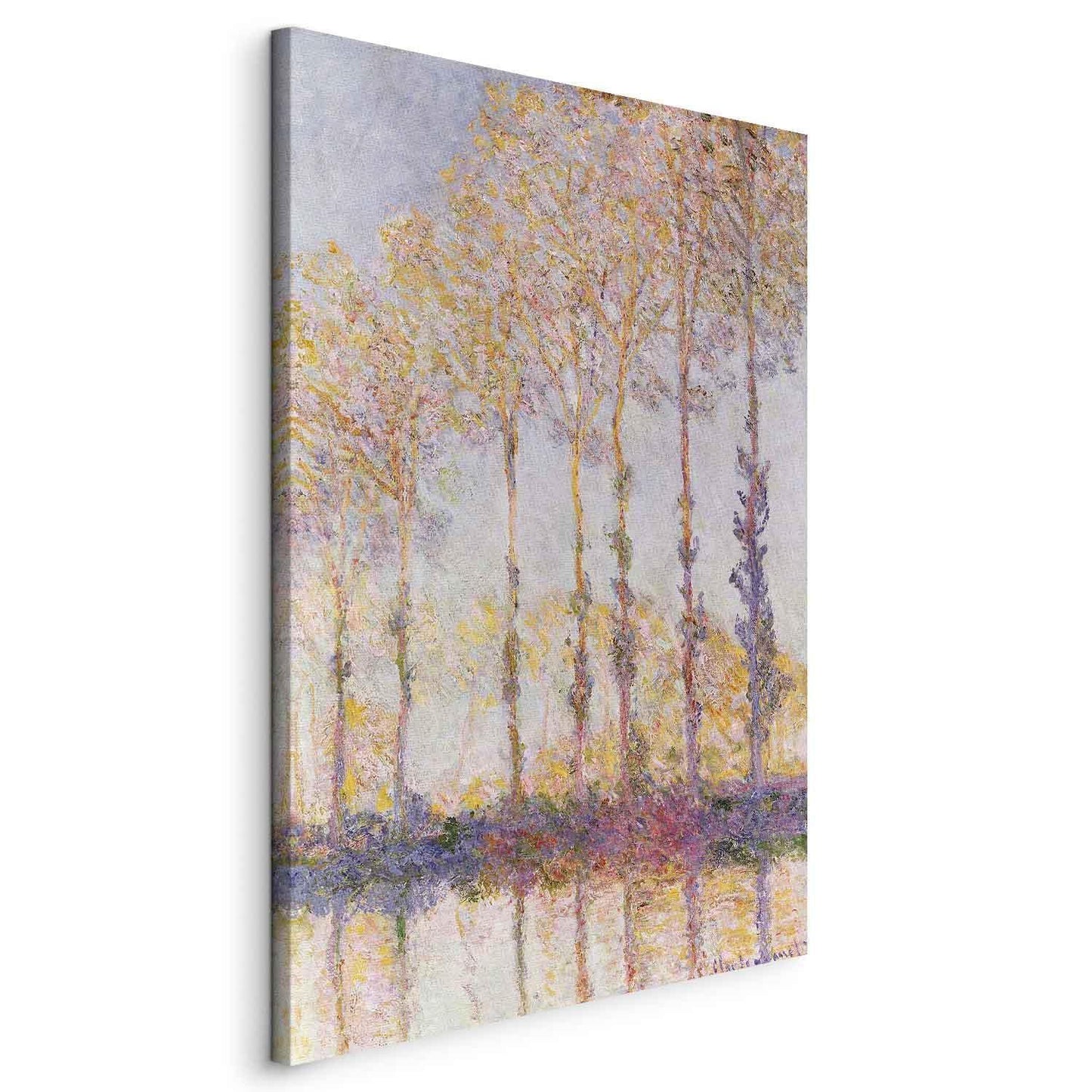 Leinwandbild - Poplars on the Bank of the River Epte Artgeist