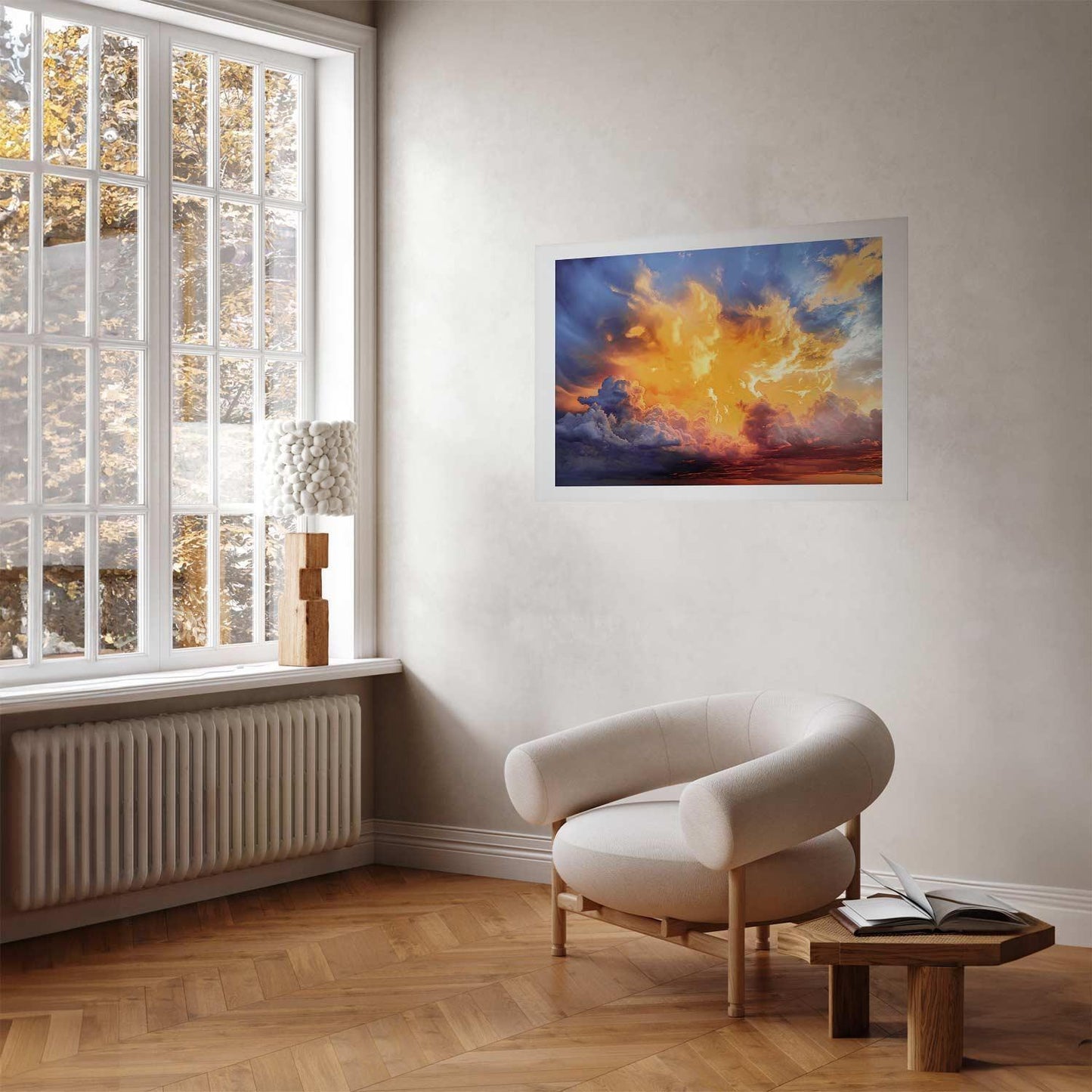 Poster - Beautiful Sunset - clouds in warm shades Artgeist